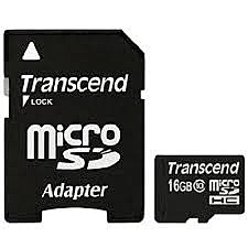 Карта памяти Transcend microSD 16 GB Class10+адапт