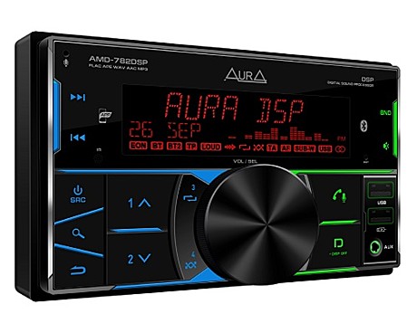 AurA AMD-782 DSP 2DIN (MP3, FLAC, USB, BT)